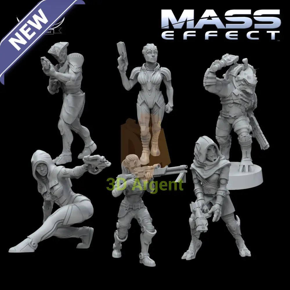 Mass Effect 6 Miniature Bundle D&D 3D Printed Resin Miniatures Toys & Games:Wargames & Role Playing:Star Wars