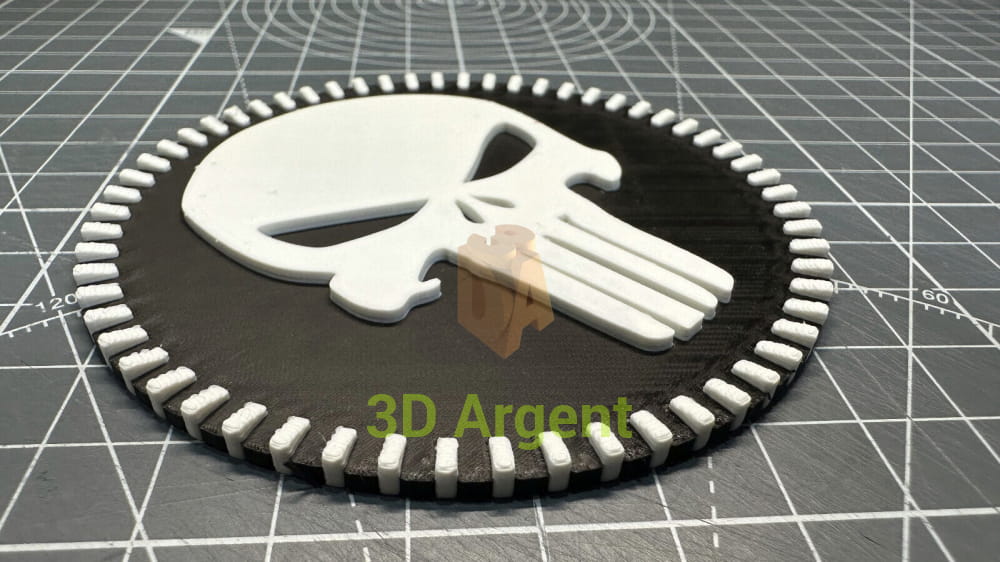 Punisher Skull logo Marvel - 3D Printed Sign Stand Collectables:Science Fiction Collectables:Other Science Fiction Items