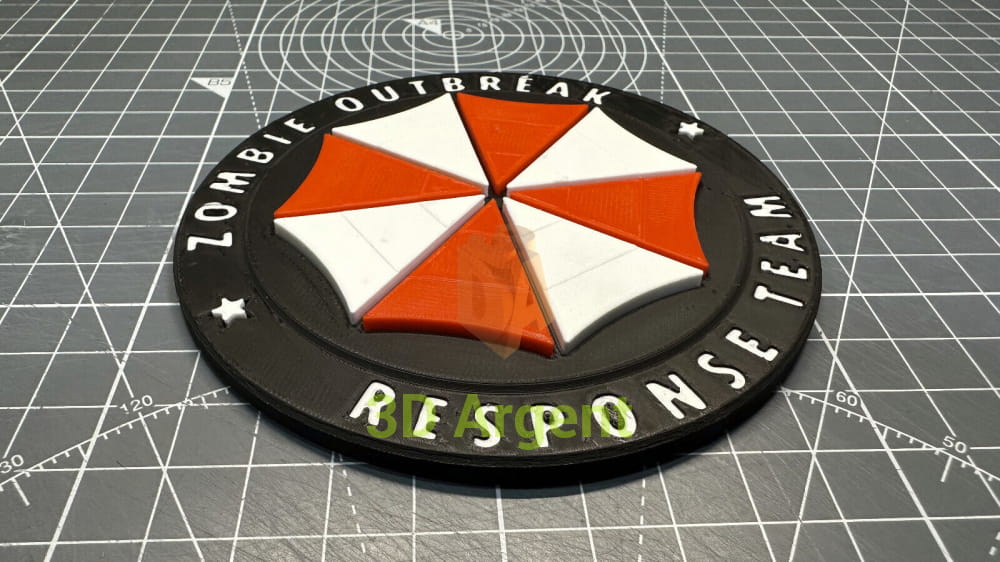 Resident Evil Umbrella Zombie Outbreak Response Team - 3D Printed Sign Stand Collectables:Science Fiction