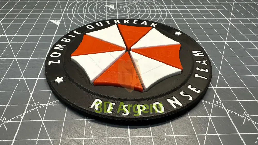 Resident Evil Umbrella Zombie Outbreak Response Team - 3D Printed Sign Stand Collectables:Science Fiction