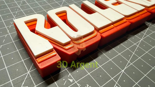 Rollerball Logo Sign Stand 3D Printed Multi Colour Sci-Fi Movie Display Decor - Video Games & Consoles:Video Game