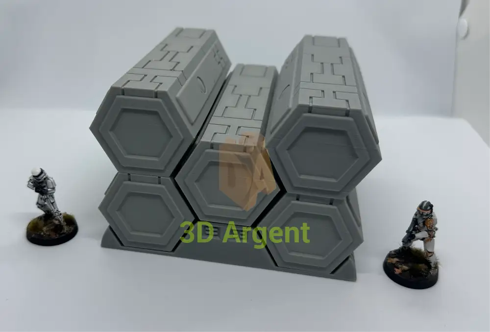 SciFi Tau Container and Stand Grimdark Tabletop Scifi Scatter Terrain 28mm Stargrave Toys & Games:Wargames &