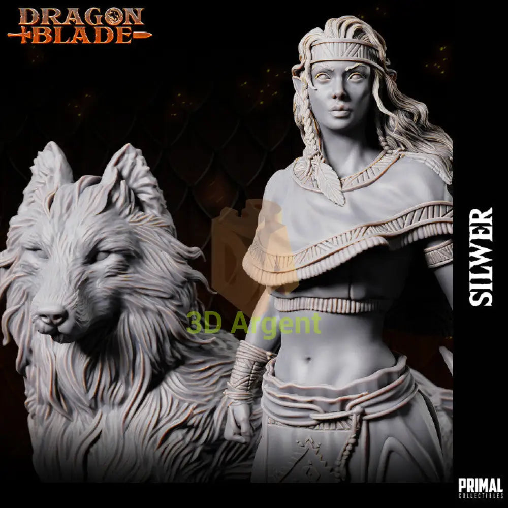 Silwer Dragon Elf – Dragonblade – Primal Collectibles Resin Miniature - Toys & Games:Wargames &