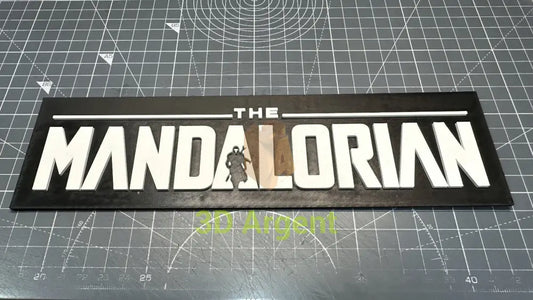 Star Wars The Mandalorian - 3D Printed Sign Stand Collectables:Science Fiction Collectables:Other Science Fiction Items