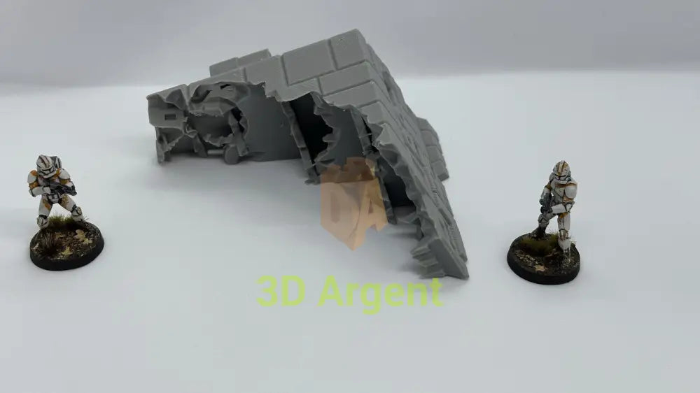 StarShip Wreckage Terrain Space Grimdark D&D scifi 28mm wargame Toys & Games:Wargames &