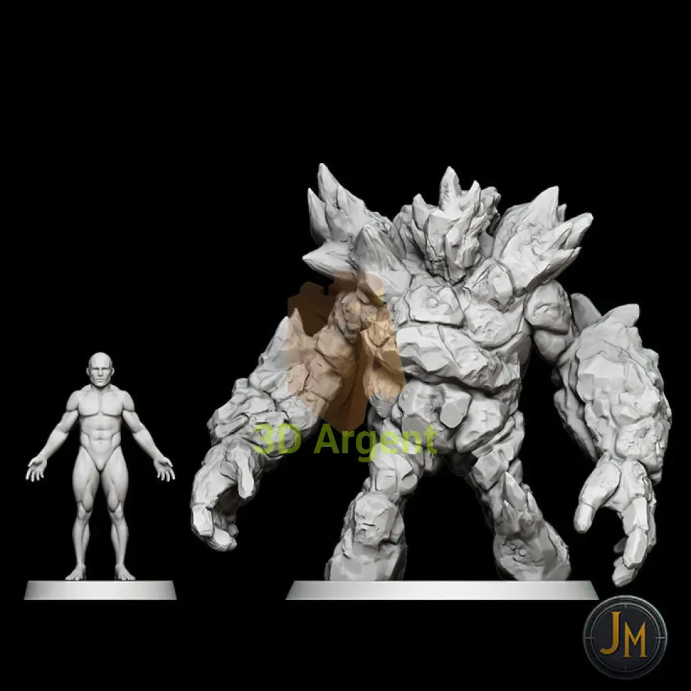 Stone Elemental - Dungeons and Dragons (D&D) DragonLance Frostgrave Fantasy 3D Printed Resin Miniatures Toys &