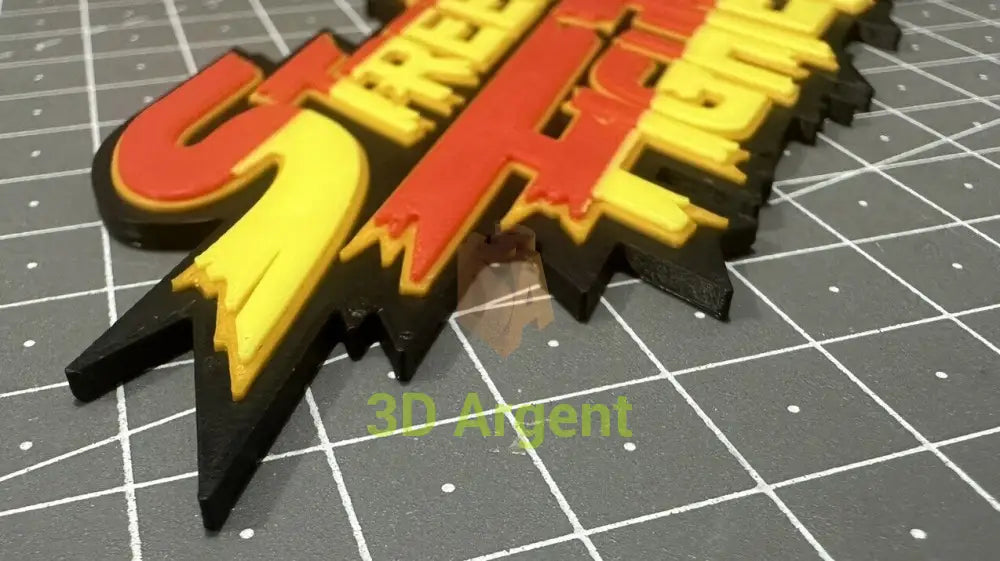 Street Fighter Logo - 3D Printed Sign Stand Video Games & Consoles:Video Game Merchandise
