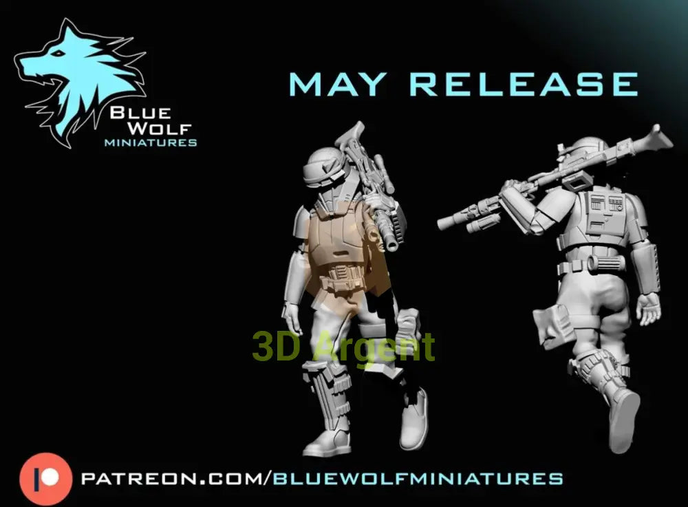 Tank Trooper Veteran - Star Wars Legion 3D Printed Resin BlueWolf Miniatures Toys & Games:Wargames & Role-Playing:Star