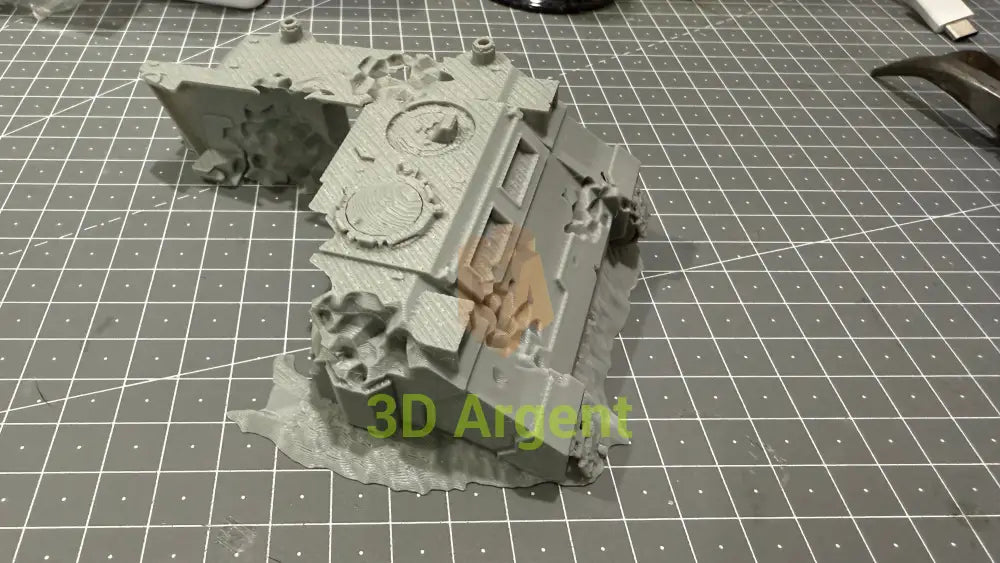 Tank Wreck Terrain 28mm Miniature Scenery compatible Space Wars Toys & Games:Wargames & Role-Playing:Scenery Props &