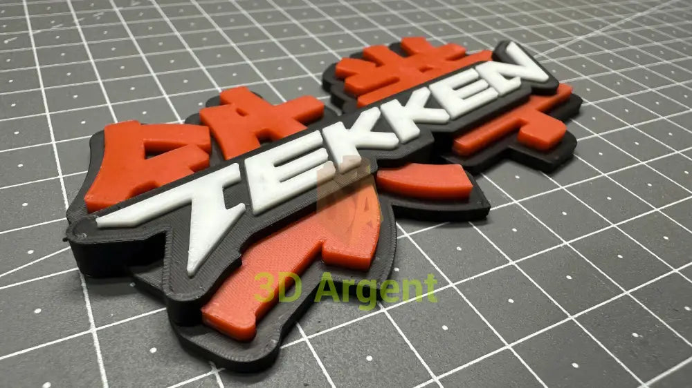 Tekken Logo - 3D Printed Sign Stand Video Games & Consoles:Video Game Merchandise