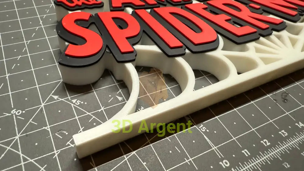 The Amazing Spiderman Web Logo - 3D Printed Sign Stand Collectables:Science Fiction Collectables:Other Science Fiction