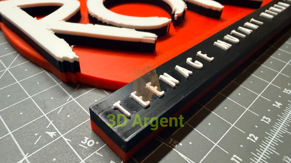 The Last Ronin TMNT Logo Sign Stand 3D Printed Multi Colour Turtle Display Decor - Video Games & Consoles:Video Game