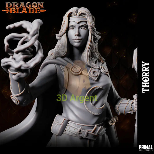 Thorry Female Wizard – Dragonblade – Primal Collectibles Resin Mini - Toys & Games:Wargames &