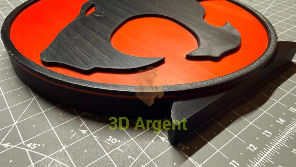 Thundercats Logo Sign Stand 3D Printed Multi Colour Retro Cartoon Display Decor - Video Games & Consoles:Video Game