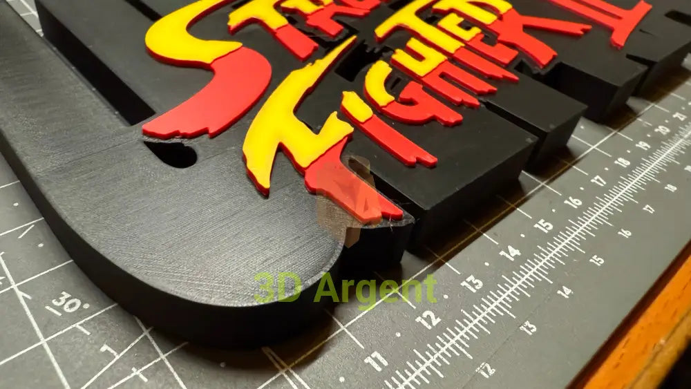 Ultra Street Fighter II 2 Logo Sign – 3D Printed Multi Colour Gaming Display Stand Video Games & Consoles:Video Game