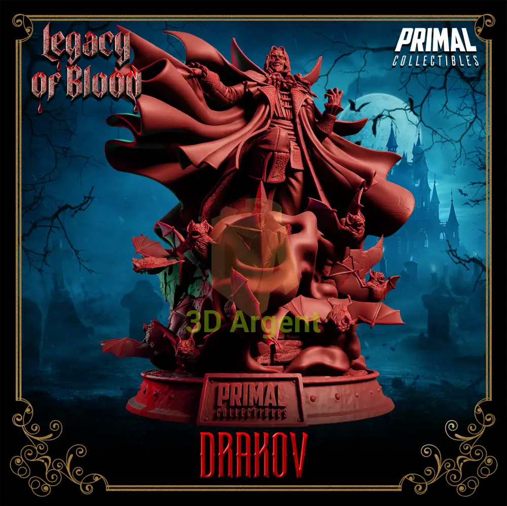 Vampire Lord - Big Drakov Dracula Fantasy compatible D&D DragonLance Miniatures Primal (Copy) Toys & Games:Wargames &