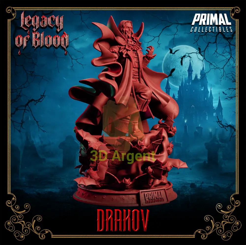 Vampire Lord - Big Drakov Dracula Fantasy compatible D&D DragonLance Miniatures Primal (Copy) Toys & Games:Wargames &