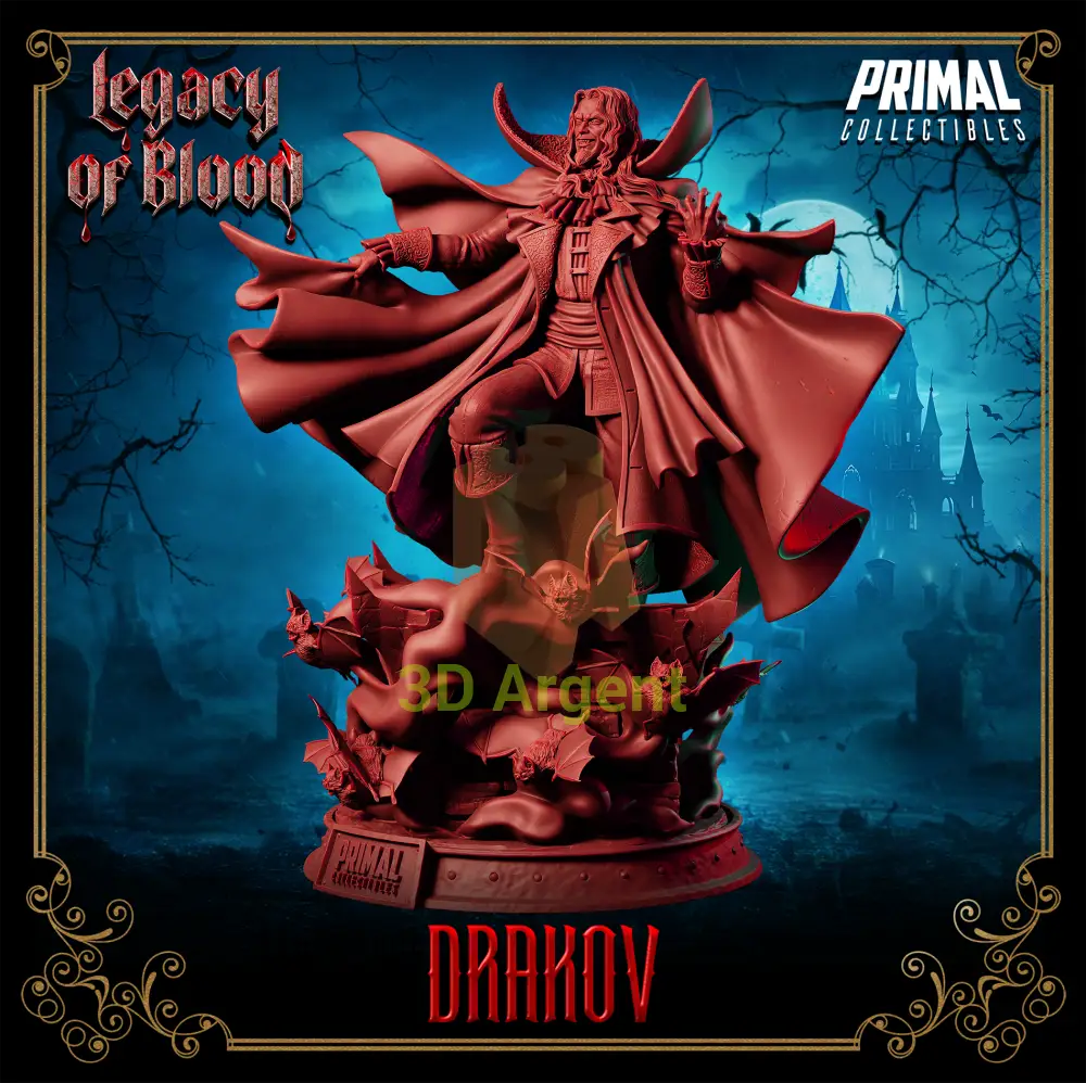 Vampire Lord - Big Drakov Dracula Fantasy compatible D&D DragonLance Miniatures Primal (Copy) Toys & Games:Wargames &