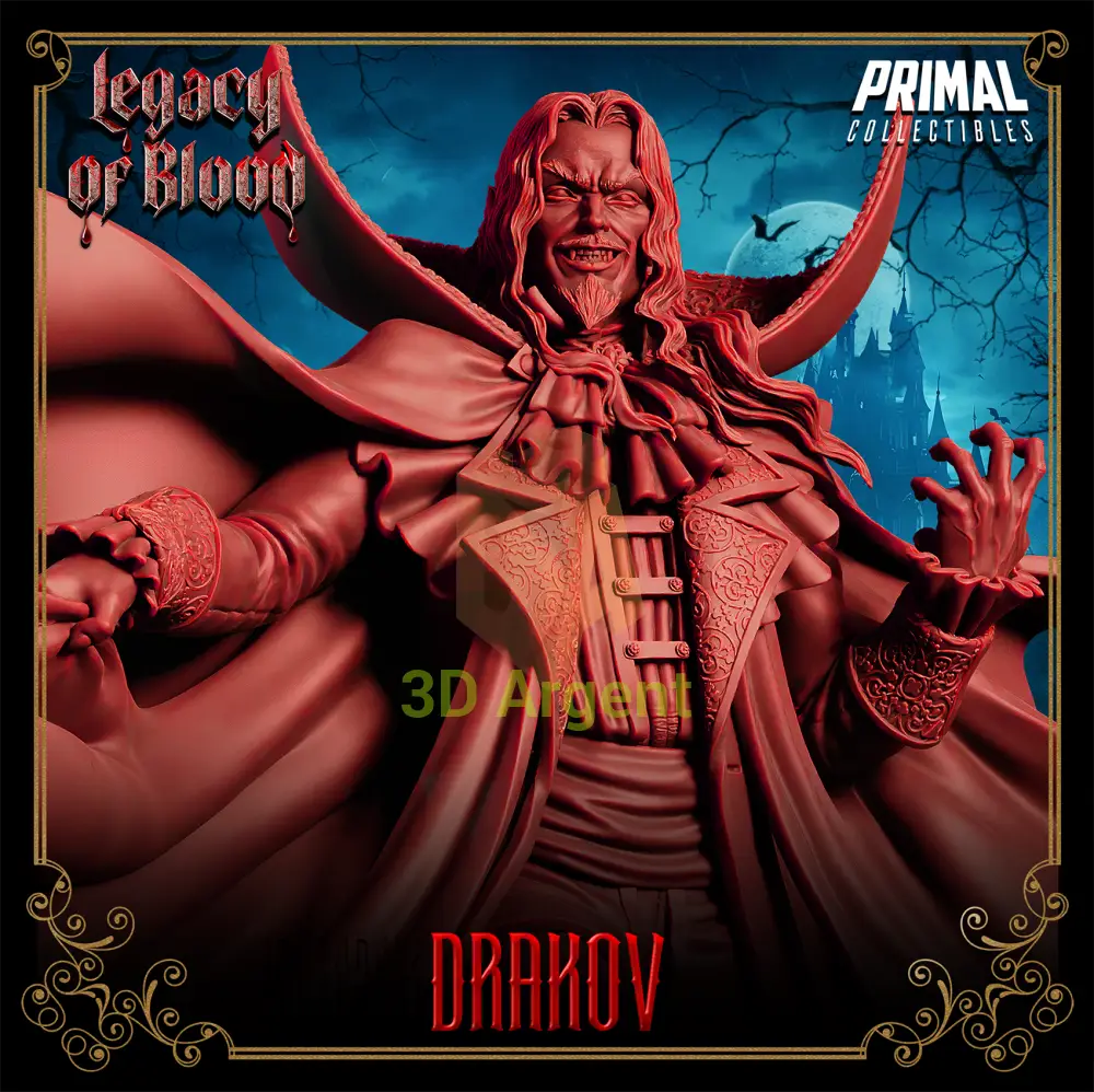 Vampire Lord - Big Drakov Dracula Fantasy compatible D&D DragonLance Miniatures Primal (Copy) Toys & Games:Wargames &