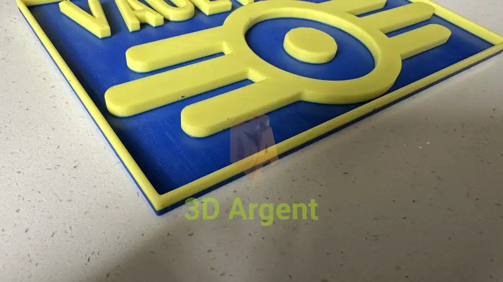 Vault Tec Fallout Inspired - 3D Printed Sign Stand Video Games & Consoles:Video Game Merchandise