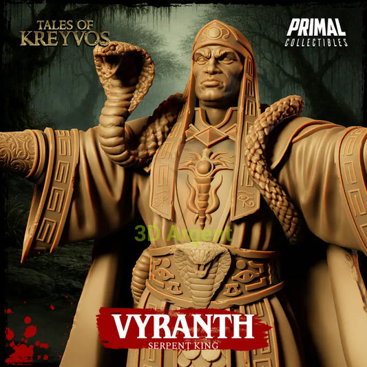 Vyranth the Serpent King - Tales of Kreyvos - D&D Miniature - Toys & Games:Wargames &