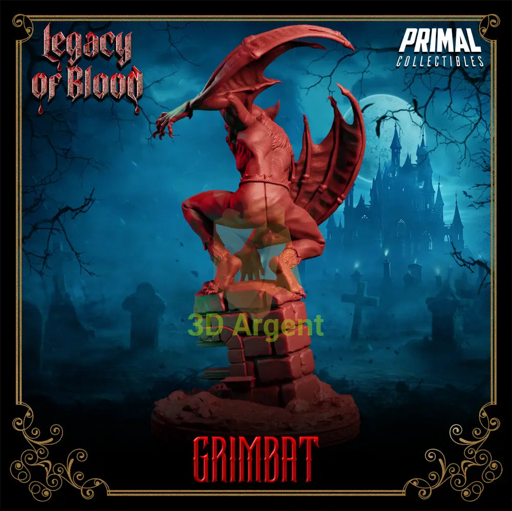 Werebat - Grimbat Fantasy compatible D&D DragonLance Miniatures Primal Toys & Games:Wargames &