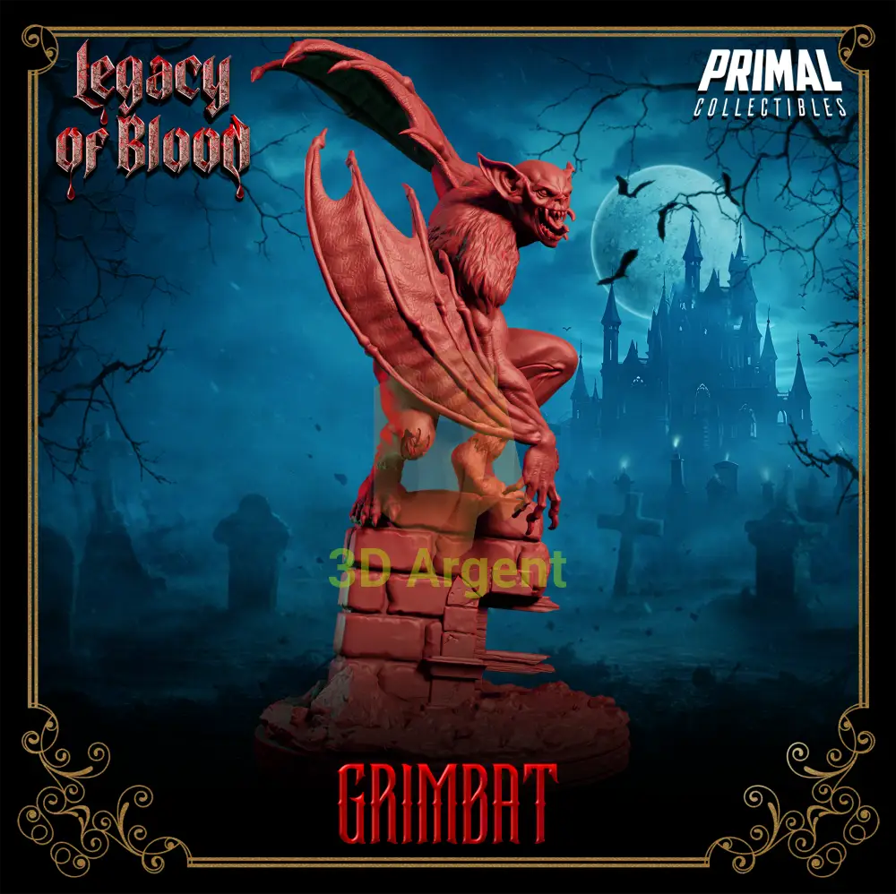 Werebat - Grimbat Fantasy compatible D&D DragonLance Miniatures Primal Toys & Games:Wargames &