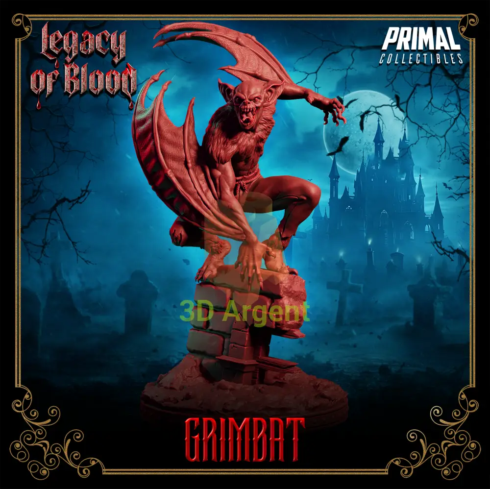 Werebat - Grimbat Fantasy compatible D&D DragonLance Miniatures Primal Toys & Games:Wargames &