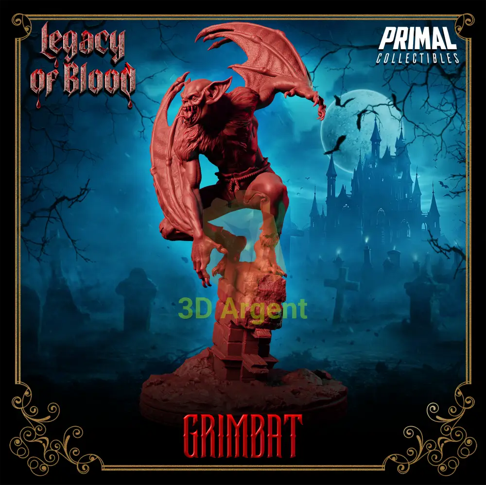 Werebat - Grimbat Fantasy compatible D&D DragonLance Miniatures Primal Toys & Games:Wargames &