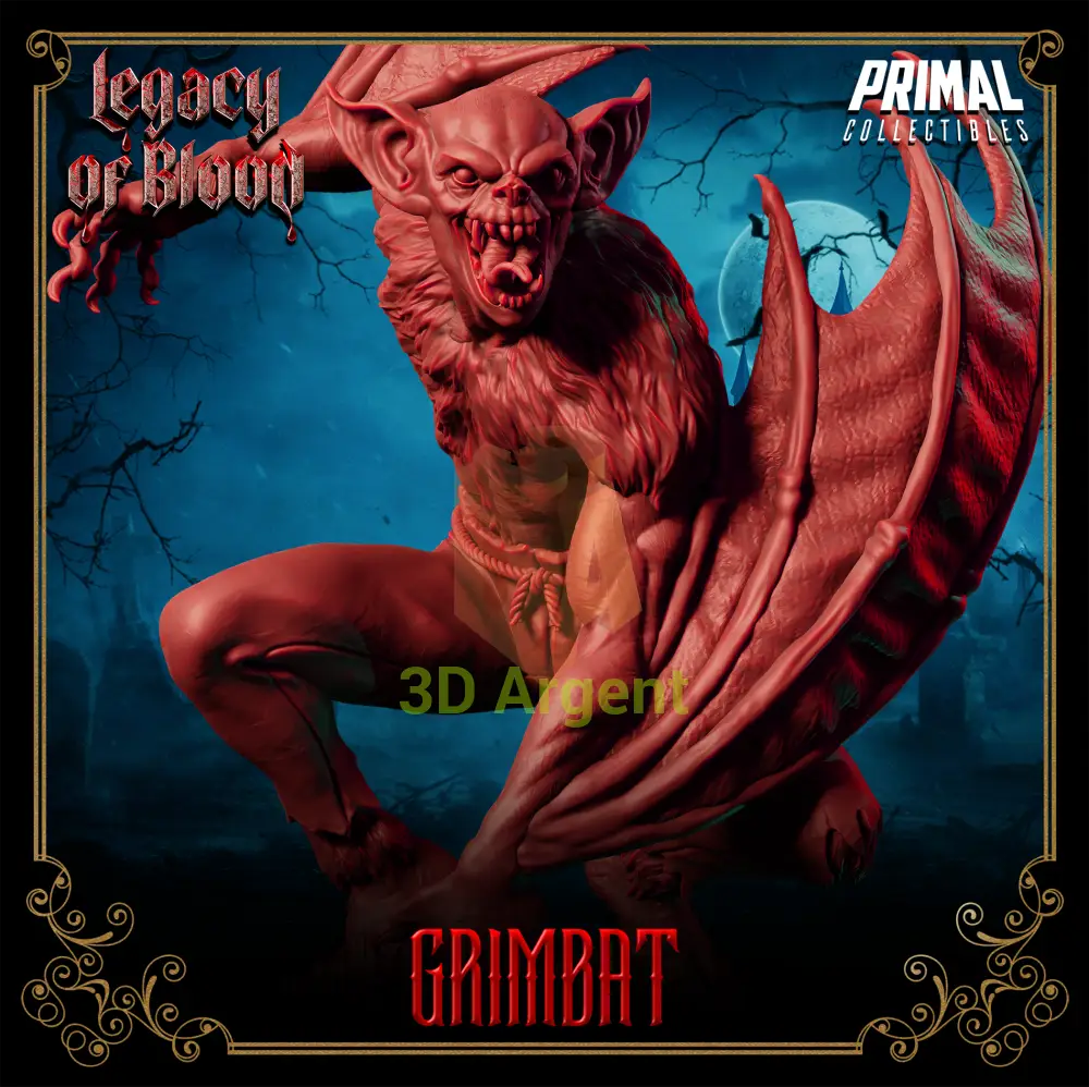 Werebat - Grimbat Fantasy compatible D&D DragonLance Miniatures Primal Toys & Games:Wargames &