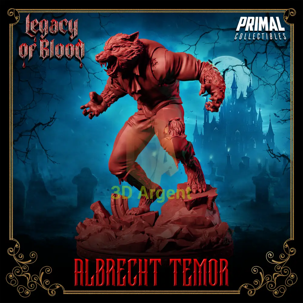 Werewolf - Albertch Tremor Fantasy compatible D&D DragonLance Miniatures Primal Toys & Games:Wargames &