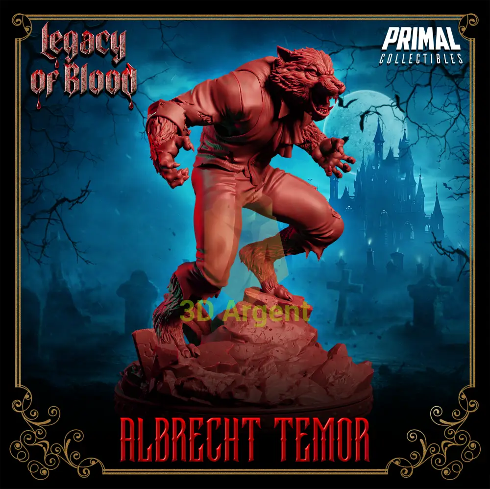 Werewolf - Albertch Tremor Fantasy compatible D&D DragonLance Miniatures Primal Toys & Games:Wargames &