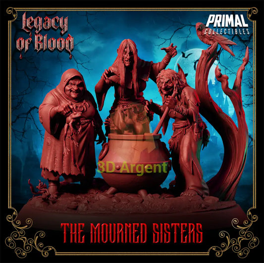Witches - The Mourned Sisters Fantasy compatible D&D DragonLance Miniatures Primal Toys & Games:Wargames &