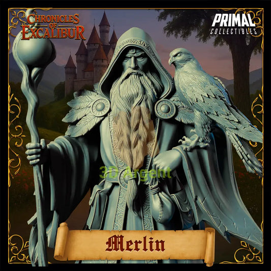 Wizard - Merlin - Fantasy compatible D&D DragonLance Miniatures Primal