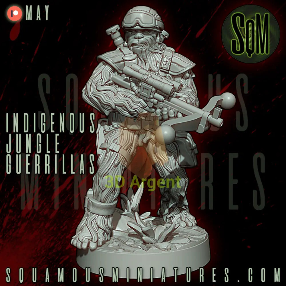 Wookiee Indigenous Jungle Guerrillas Star Wars Legion compatible 3D Resin Miniatures Squamous Toys & Games:Wargames &