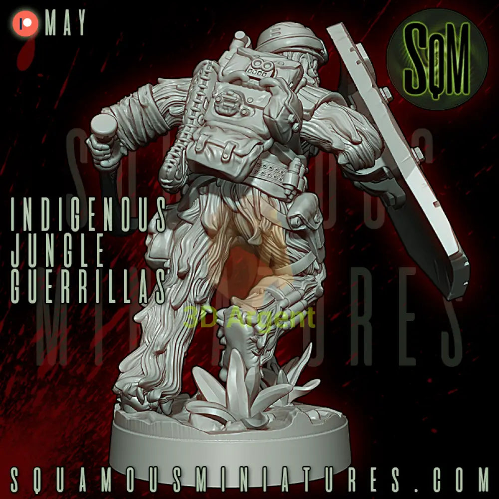 Wookiee Indigenous Jungle Guerrillas Star Wars Legion compatible 3D Resin Miniatures Squamous Toys & Games:Wargames &