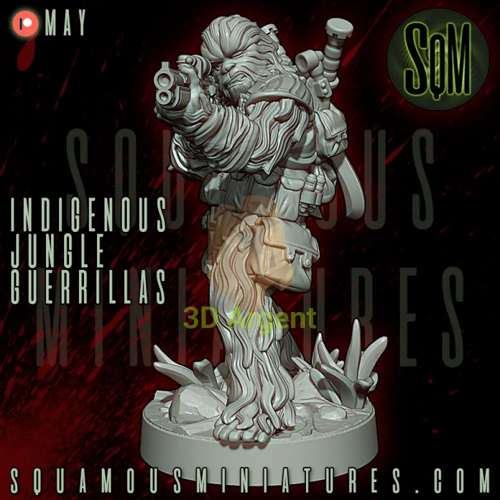 Wookiee Indigenous Jungle Guerrillas Star Wars Legion compatible 3D Resin Miniatures Squamous Toys & Games:Wargames &