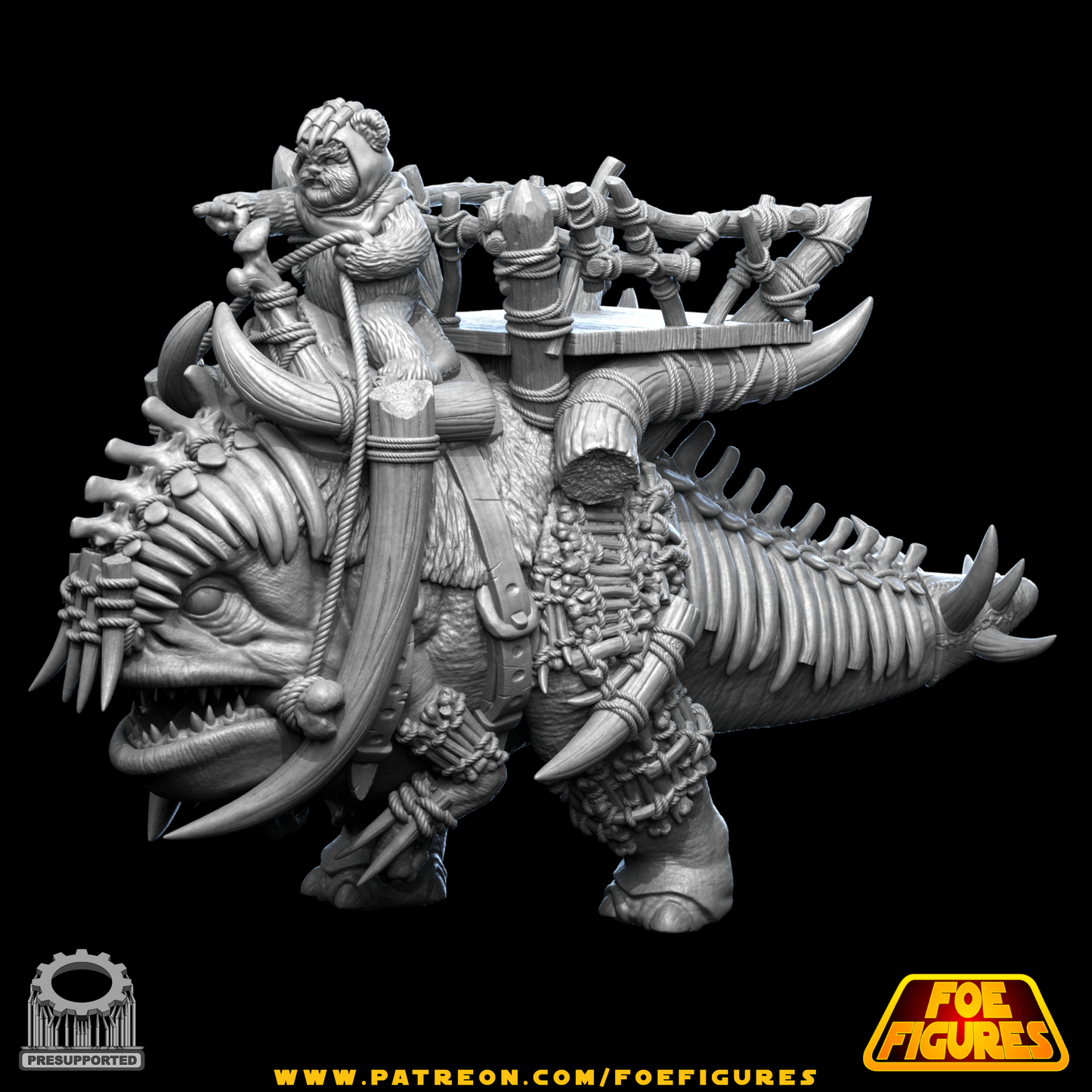 Battle Blurg Ewok - Star Wars Legion compatible 3D Printed Resin Miniatures Foe