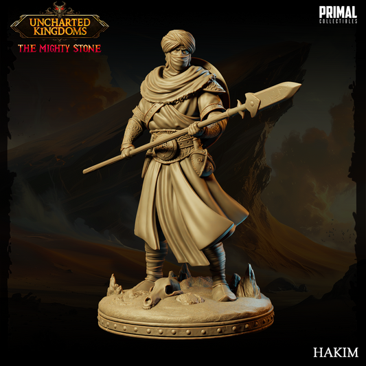 Hakim Arabic Lance mighty kingdom Fantasy compatible D&D DragonLance Miniatures Primal