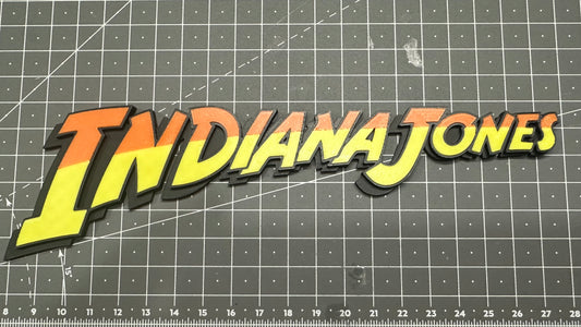 Indiana Jones Logo - Movie Retro 3D Printed Sign