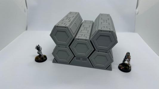 SciFi Tau Container and Stand 40K Necromunda Scifi Scatter Terrain 28mm Stargrave