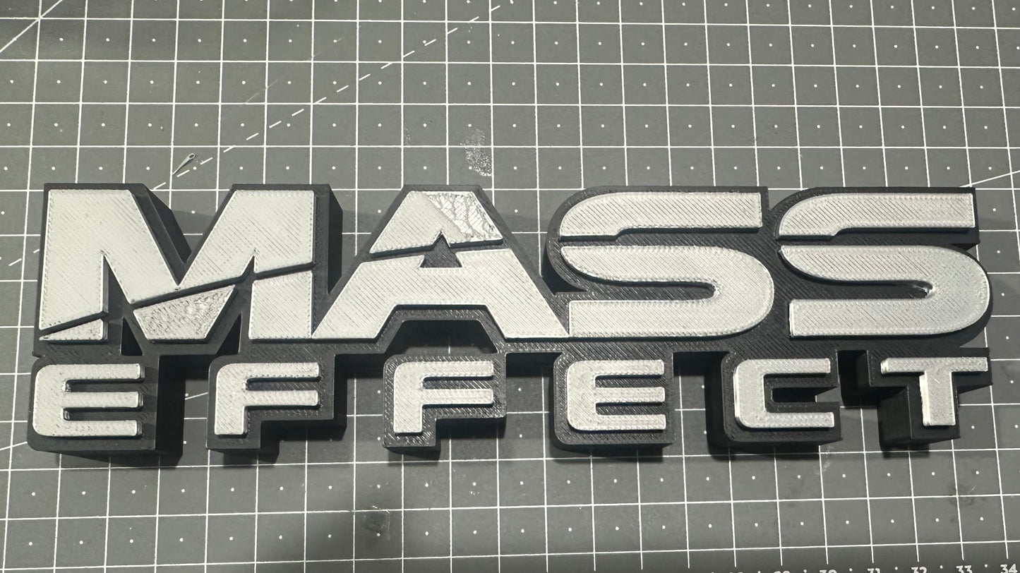 Mass Effect sign - 3D Printed Sign Stand