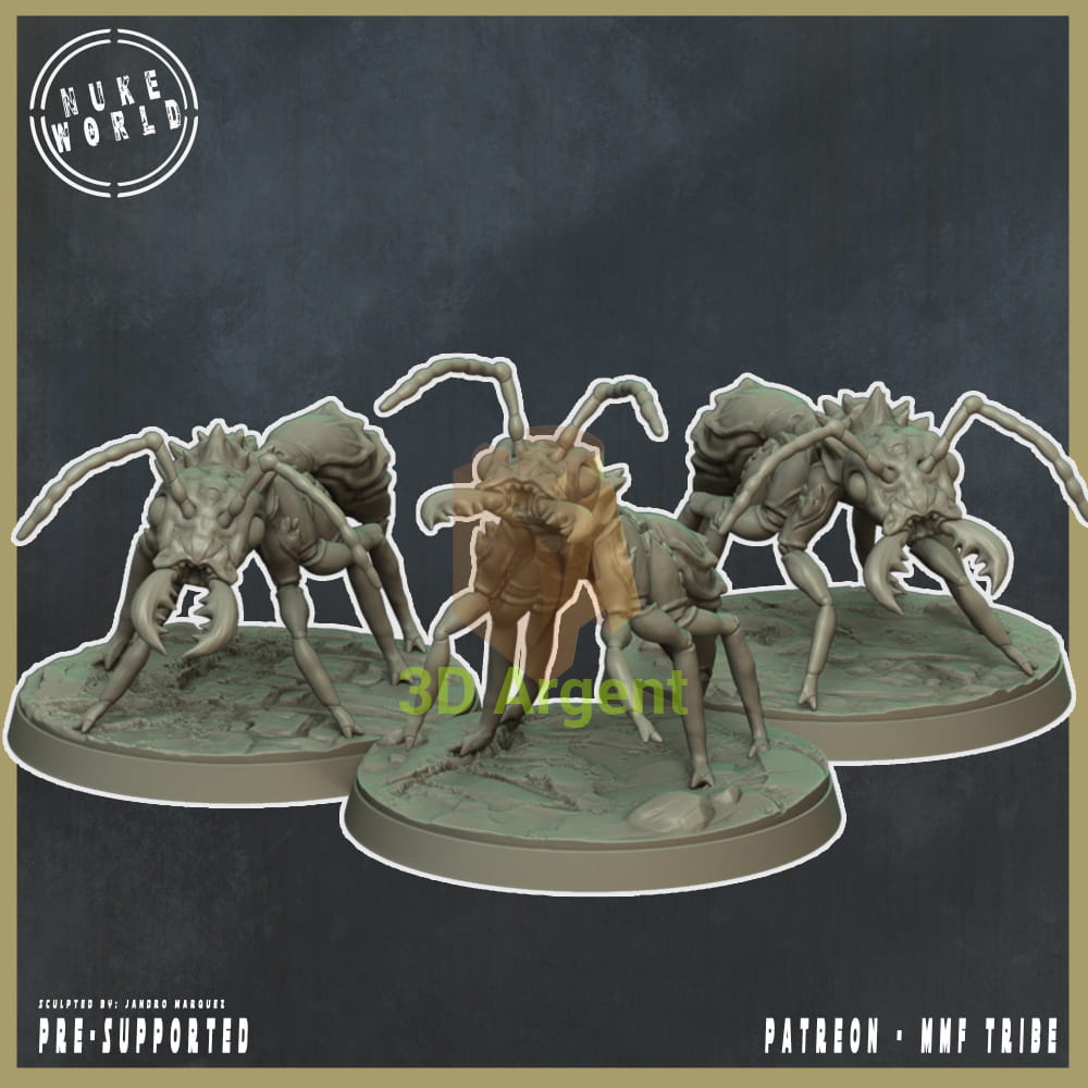 3 Giant Ant Creatures – 3D Printed Resin Miniatures Nuke World Toys & Games:Wargames & Role-Playing:Star Wars
