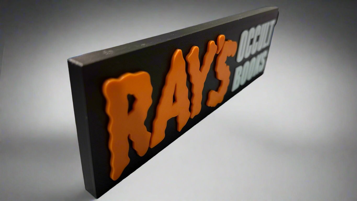 Ray's Occult Books GhostBusters Sign Stand- 3D Printed