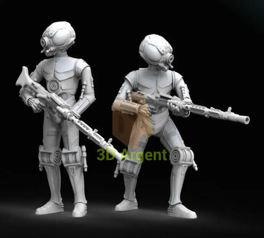 4-LOM Bounty Hunter - Star Wars Legion 3D Printed Resin BlueWolf Miniatures Aiming Pose Toys & Games:Wargames &