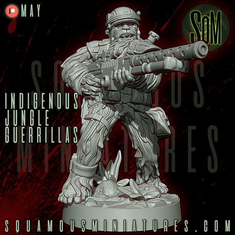 Wookiee Indigenous Jungle Guerrillas Star Wars Legion compatible 3D Resin Miniatures Squamous