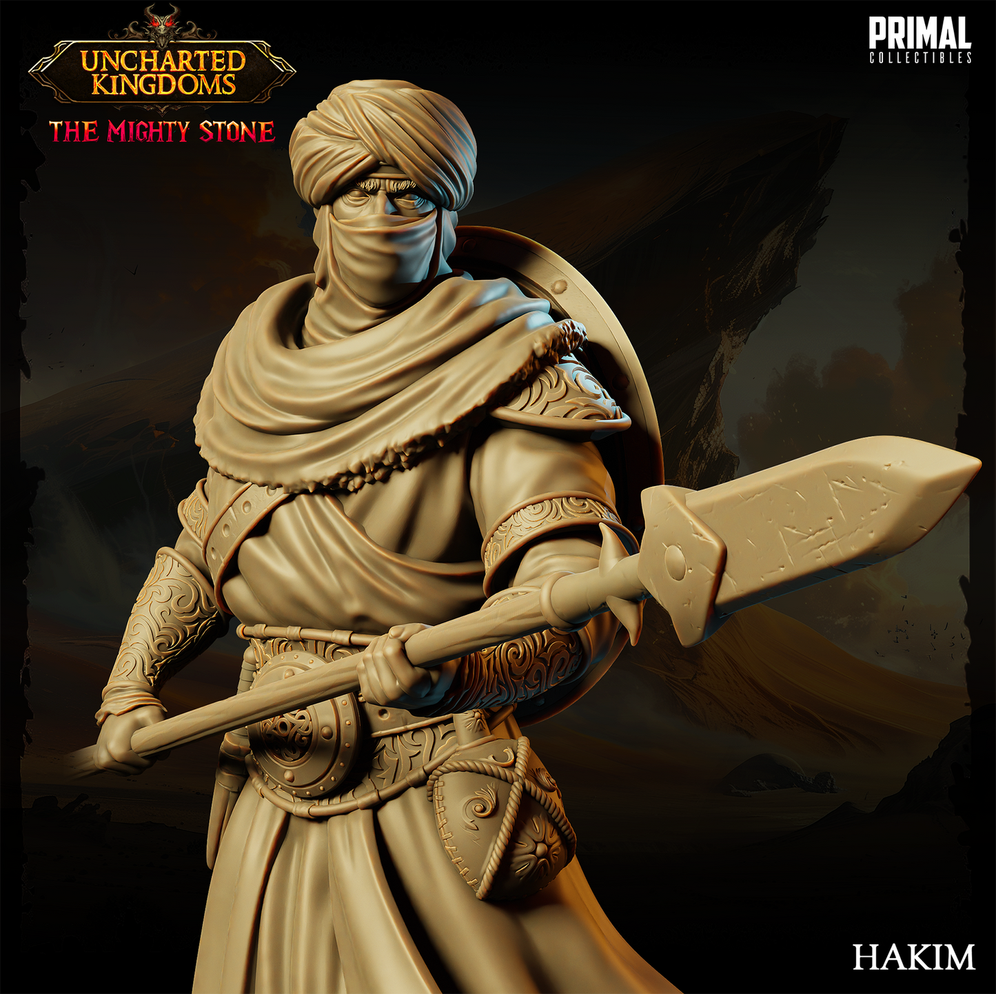 Hakim Arabic Lance mighty kingdom Fantasy compatible D&D DragonLance Miniatures Primal