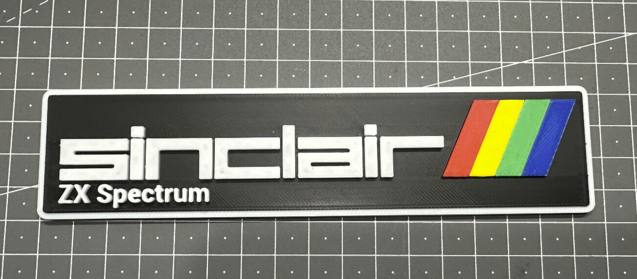 Sinclair ZX Spectrum Logo - 3D Printed Sign Stand