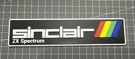 Sinclair ZX Spectrum Logo - 3D Printed Sign Stand