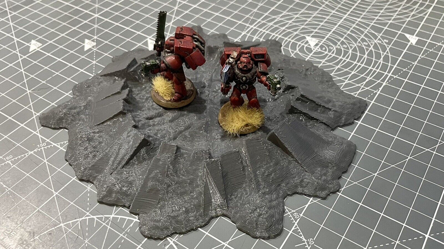 Crater Blast Terrain 28mm Scenery compatible WarHammer 40k Legion 3D Printed